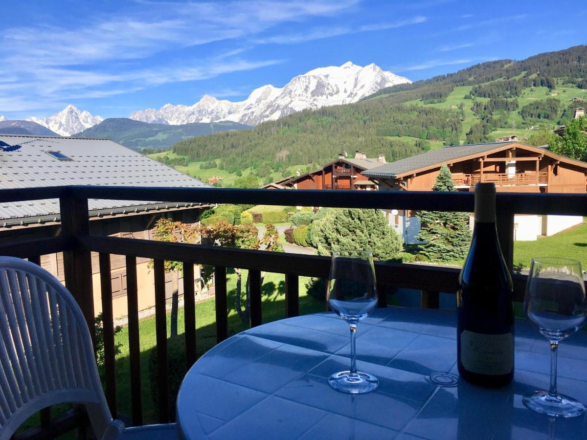 Appartement Cosy Et Chaleureux A Megeve Avec Vue Sur Le Mont Blanc Demi-Quartier Exterior foto